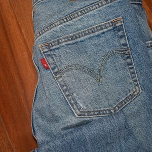 Levis 501 Straight Jeans lightly distressed